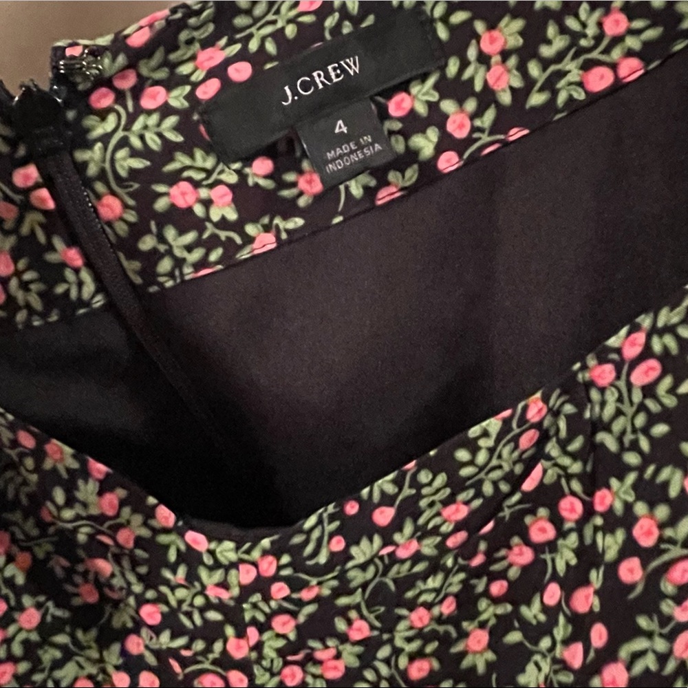 J Crew Smocked Sleeve Floral Midi Dress - Picture 5 of 11